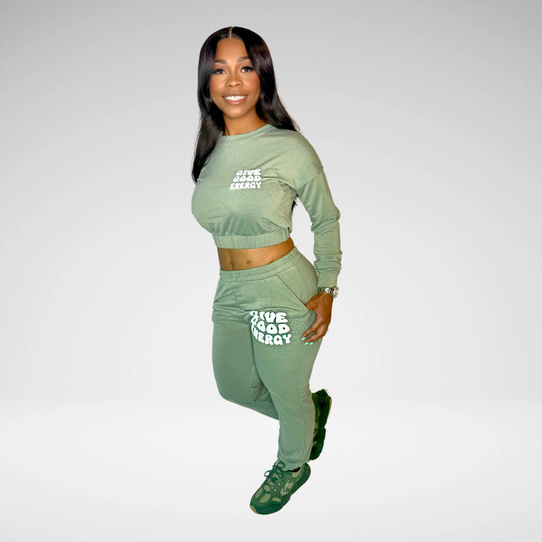 Good Energy Puff Printed Jogger Set