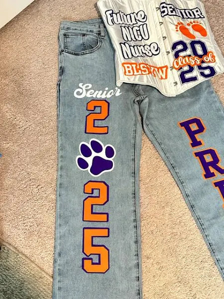 Custom Senior Class Corset & Jeans Outfit