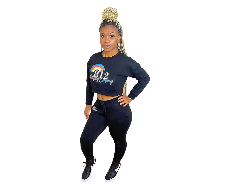 Cropped Hoodie Set