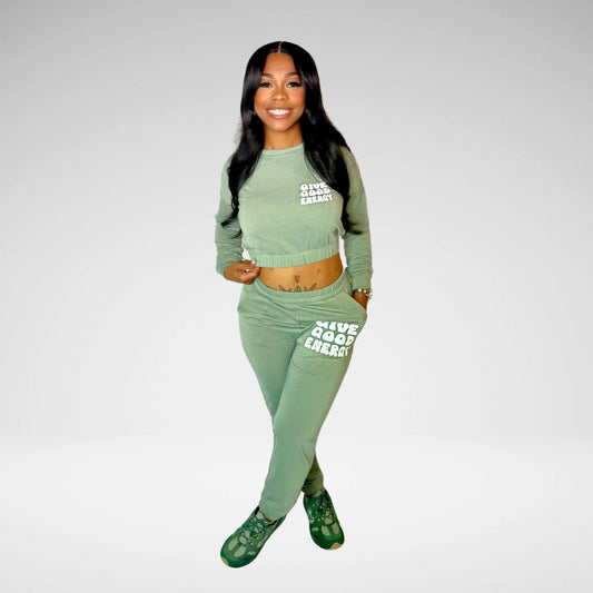 Good Energy Puff Printed Jogger Set